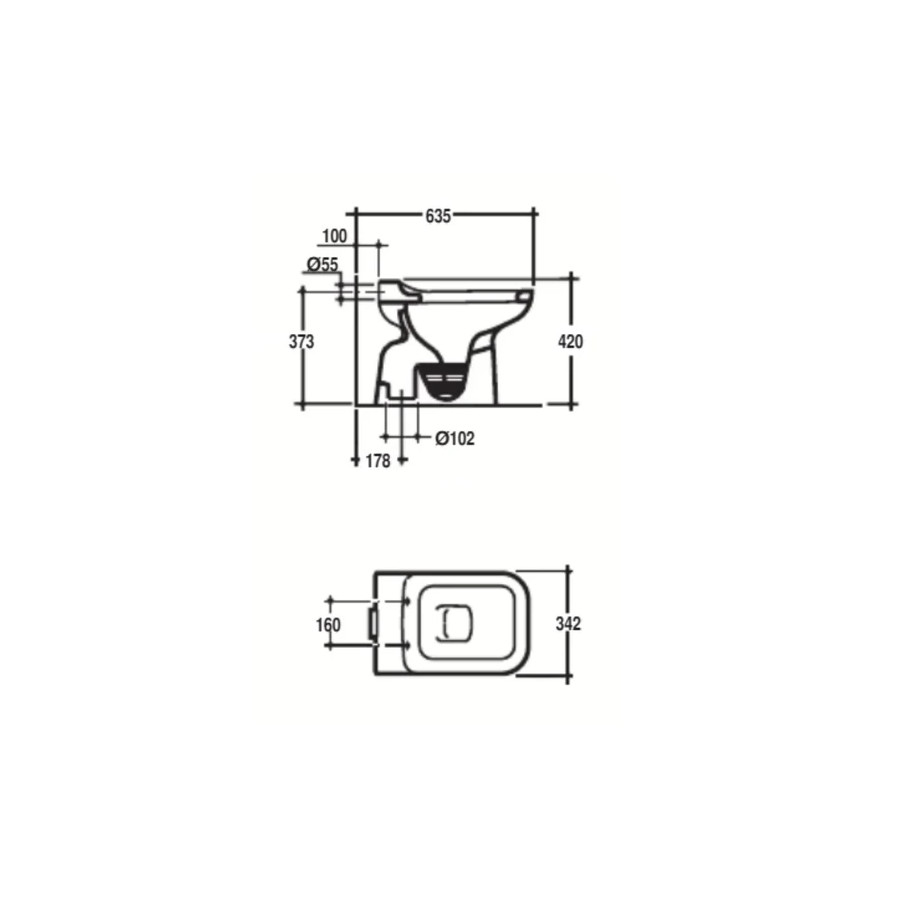 Vaso scarico a pavimento + bidet 3 fori Conca Ideal Standard