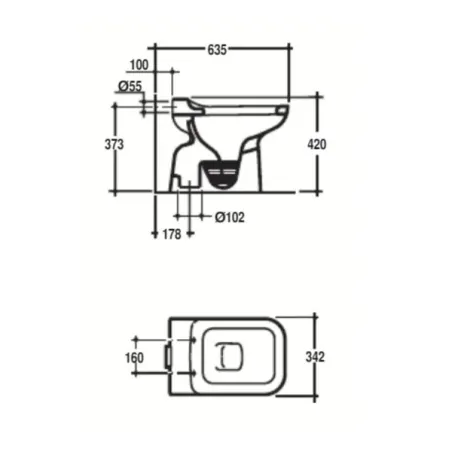 Vaso scarico a pavimento + bidet 3 fori Conca Ideal Standard