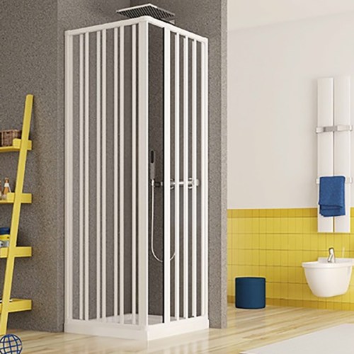 Box Doccia Angolare 80x140 Soffietto Apertura Centrale