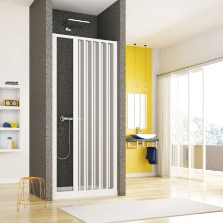 Porta Nicchia Doccia 80 cm Soffietto Laterale H170