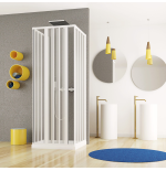 Box Doccia 3 Lati 70x100x70 cm Soffietto Doppia Apertura