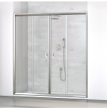 Box doccia nicchia 180 cm in cristallo scorrevole a 4 ante