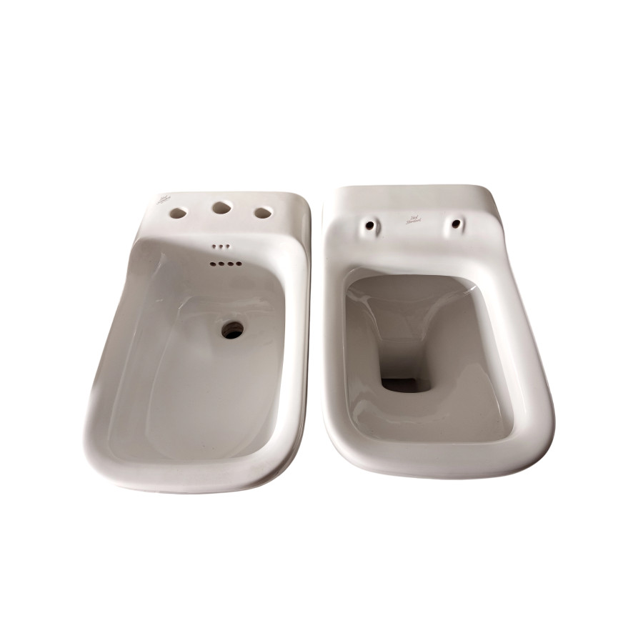 Vaso scarico a pavimento + bidet 3 fori Conca Ideal Standard