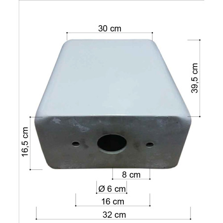 Sanitari bagno cassetta monoblocco Opi Incea, bianco in porcellana