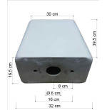 Sanitari bagno cassetta monoblocco Opi Incea, bianco in porcellana