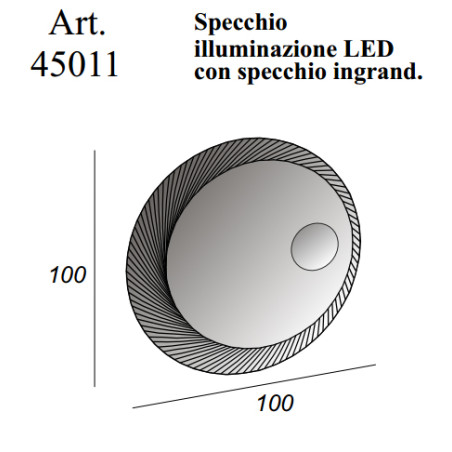 Mobile bagno sospeso grafite cm.100 lavabo vetro specchiera e colonna