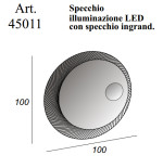 Mobile bagno sospeso grafite cm.100 lavabo vetro specchiera e colonna