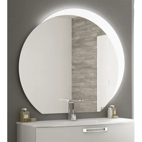Specchio Led circolare mezzaluna retroilluminato 100 x 108