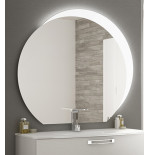 Specchio Led circolare mezzaluna retroilluminato 100 x 108