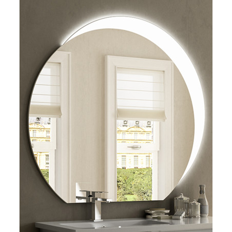 Specchio Led circolare mezzaluna retroilluminato 100 x 108