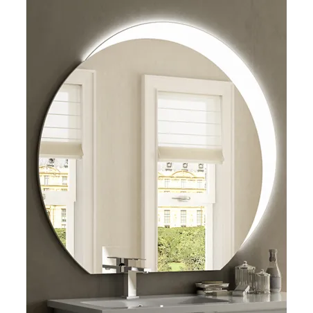 Specchio Led circolare mezzaluna retroilluminato 100 x 108