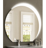 Specchio Led circolare mezzaluna retroilluminato 100 x 108