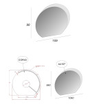 Specchio Led circolare mezzaluna retroilluminato 100 x 108