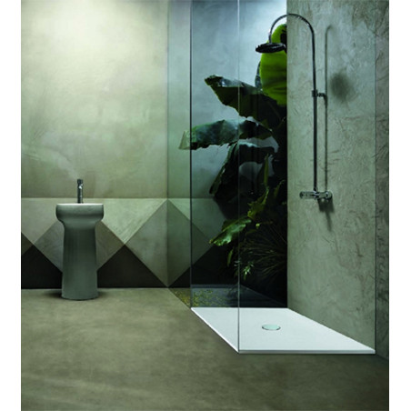 Piatto doccia 70x100 rettangolare in ceramica bianca Uniko Azzurra