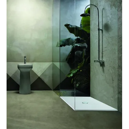 Piatto doccia 70x100 rettangolare in ceramica bianca Uniko Azzurra