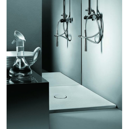 Piatto doccia 70x100 rettangolare in ceramica bianca Uniko Azzurra