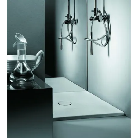 Piatto doccia 70x100 rettangolare in ceramica bianca Uniko Azzurra