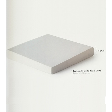 Piatto doccia 70x100 rettangolare in ceramica bianca Uniko Azzurra