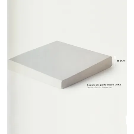 Piatto doccia 70x100 rettangolare in ceramica bianca Uniko Azzurra