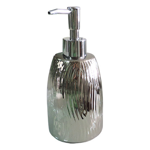 Dispenser dosasapone dosatore erogatore sapone liquido, accessori bagno argento