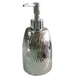 Dispenser dosasapone dosatore erogatore sapone liquido, accessori bagno argento