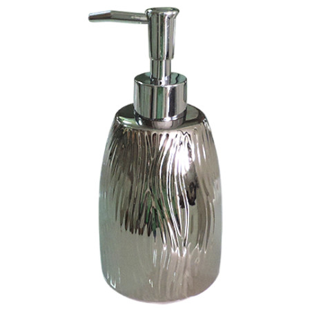 Dispenser dosasapone dosatore erogatore sapone liquido, accessori bagno argento