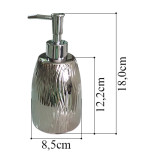 Dispenser dosasapone dosatore erogatore sapone liquido, accessori bagno argento