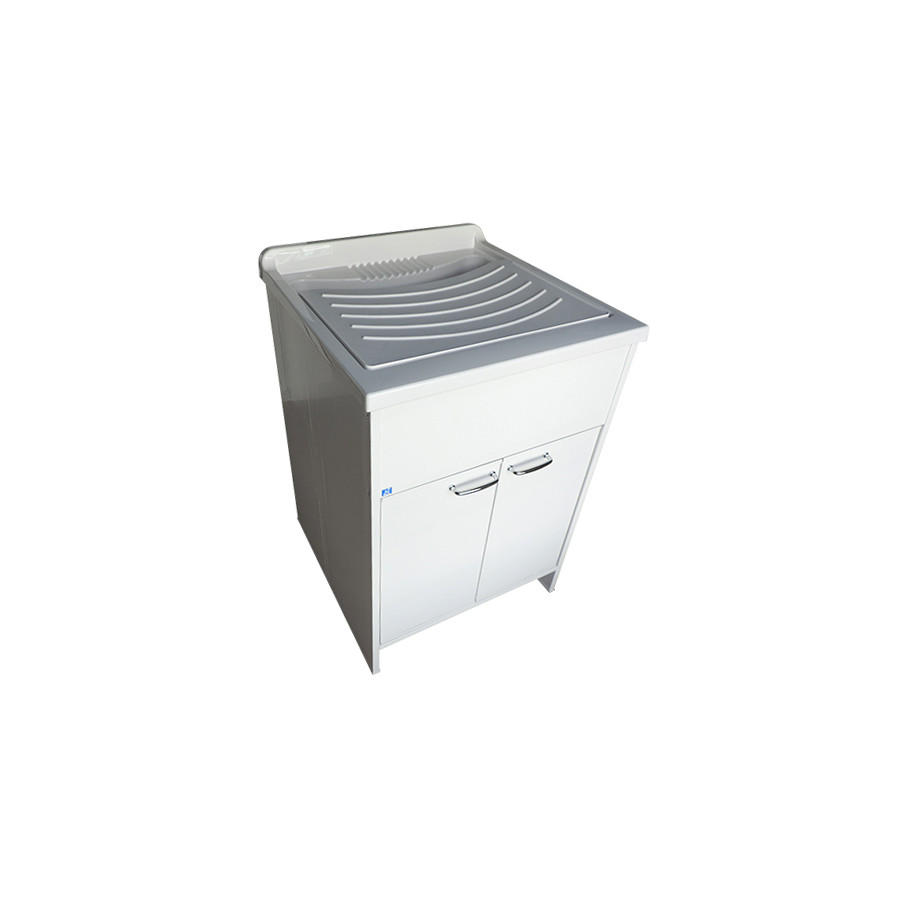 Mobile lavatoio con vasca lavapanni in resina 60 x 60 2 ante