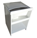 Mobile lavatoio con vasca lavapanni in resina 60 x 60 2 ante