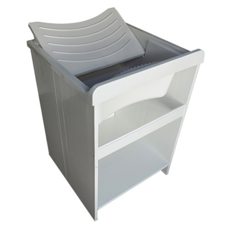 Mobile lavatoio con vasca lavapanni in resina 60 x 60 2 ante