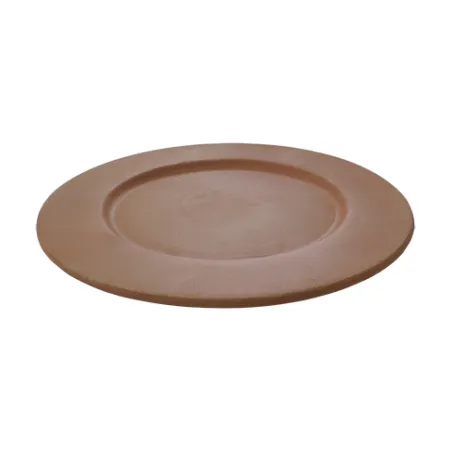 Piatto tondo in terracotta semilavorato argilla diametro cm.32,5