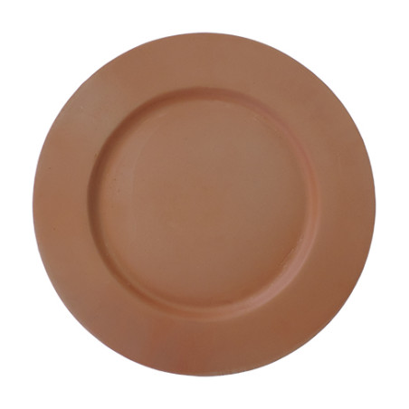 Piatto tondo in terracotta semilavorato argilla diametro cm.32,5