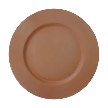 Piatto tondo in terracotta semilavorato argilla diametro cm.32,5