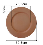 Piatto tondo in terracotta semilavorato argilla diametro cm.32,5