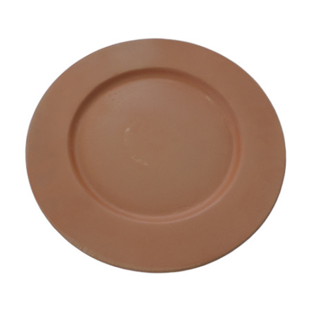 Piatto tondo in terracotta semilavorato argilla diametro cm.32,5