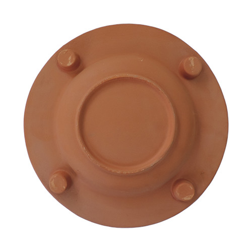 Piatto portacandele natalizio tondo in terracotta semilavorato ceramica cm.29,5