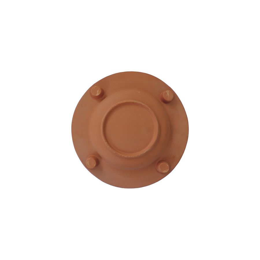Piatto portacandele natalizio tondo in terracotta semilavorato ceramica cm.29,5