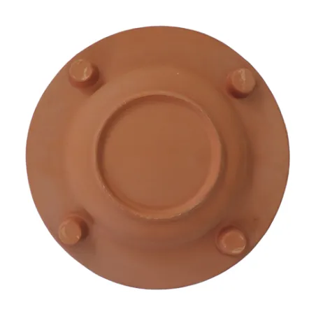 Piatto portacandele natalizio tondo in terracotta semilavorato ceramica cm.29,5