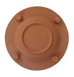 Piatto portacandele natalizio tondo in terracotta semilavorato ceramica cm.29,5