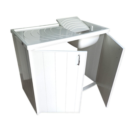 Mobile coprilavatrice con lavatoio reversibile 2 ante 109X60