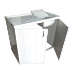 Mobile coprilavatrice con lavatoio reversibile 2 ante 109X60