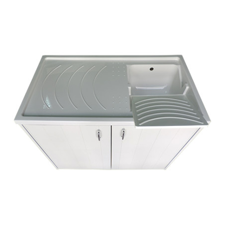 Mobile coprilavatrice con lavatoio reversibile 2 ante 109X60