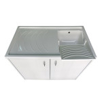 Mobile coprilavatrice con lavatoio reversibile 2 ante 109X60