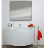 Mobile bagno sospeso Eden bianco frassino, cm 120, solo base e lavabo