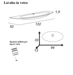 Mobile bagno sospeso Eden bianco frassino, cm 120, solo base e lavabo