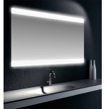 Specchiera specchio filo lucido, retroilluminata strip LED 9 W IP44, cm.90x50