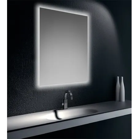 Specchiera specchio filo lucido, retroilluminata LED IP44, cm.60x90