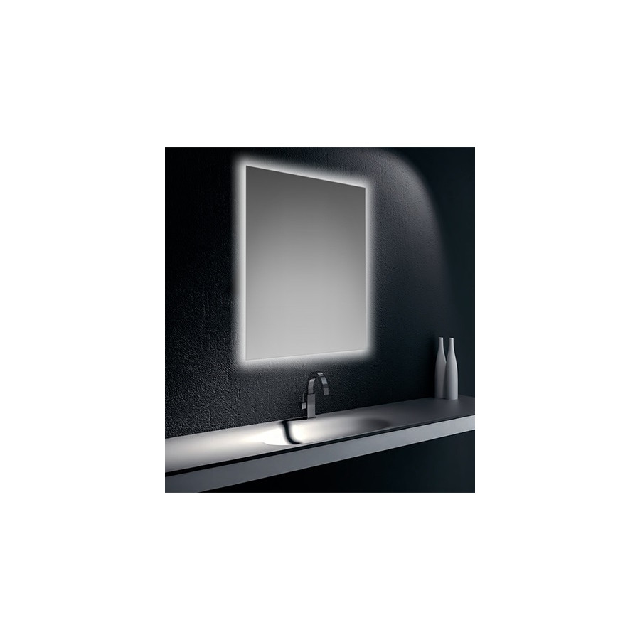 Specchiera specchio filo lucido, retroilluminata LED IP44, cm.70x100
