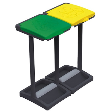 Portasacco sacchetti per raccolta differenziata 2 posti PVC