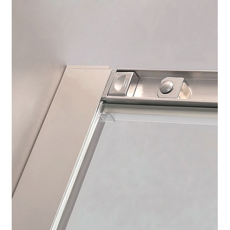 Box doccia angolare in cristallo stampato c, misura cm.68/70 x 98/100, cromato